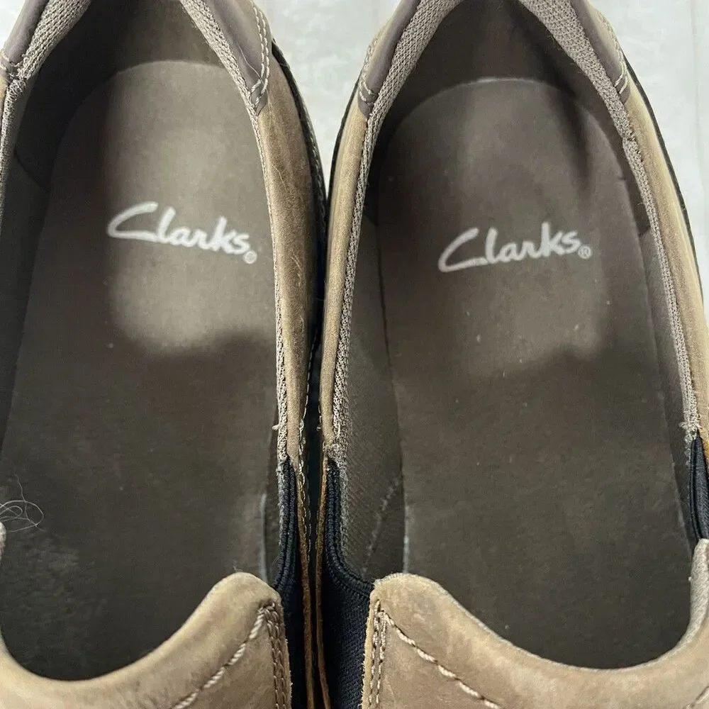 Clark’s Men’s Slip On Leather Shoes Tan 12M